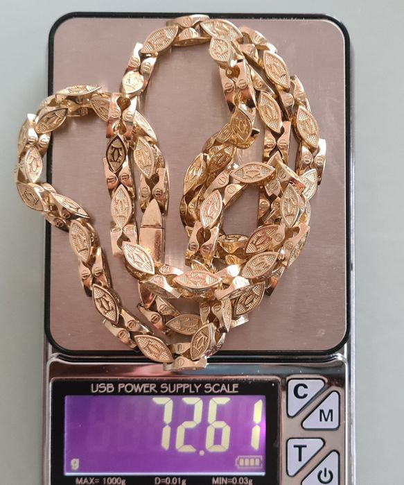 Nowy  złoty łańcuszek Cartier pr.585 60cm