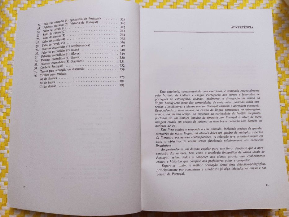 Português Contemporâneo Antologia e compêndio didáctico