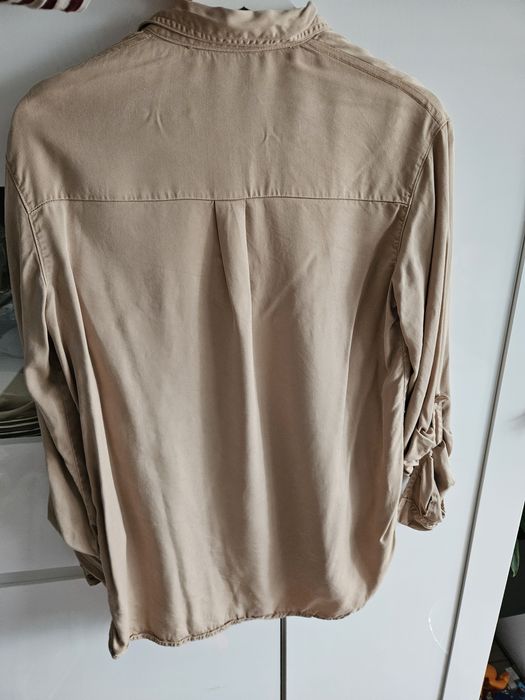 Koszula beżowa stradivarius denim basic S M