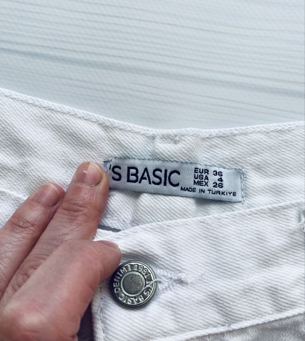 Білі джинси its basic білі baggy skater скейтер 36 S широкі беггі