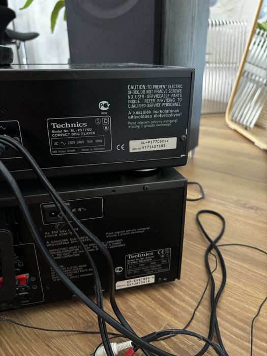 Wieża Technics (SL-PS770D + SA-EX510) + głośniki Jamo Studio 180