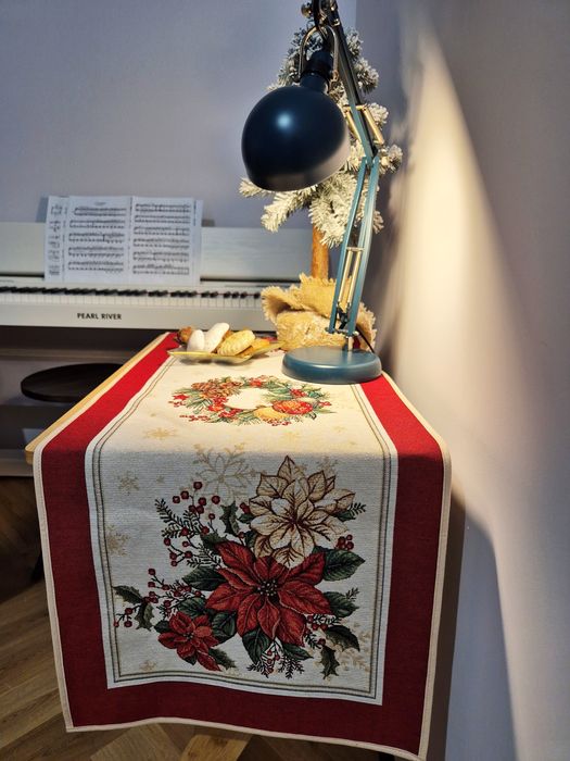 Bieżnik ze stroikiem świątecznym 40x100 cm DZ02 LX