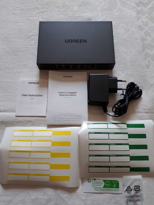 Комутатор  Ugreen CM 753  6-Port  2.5GB/s Gray