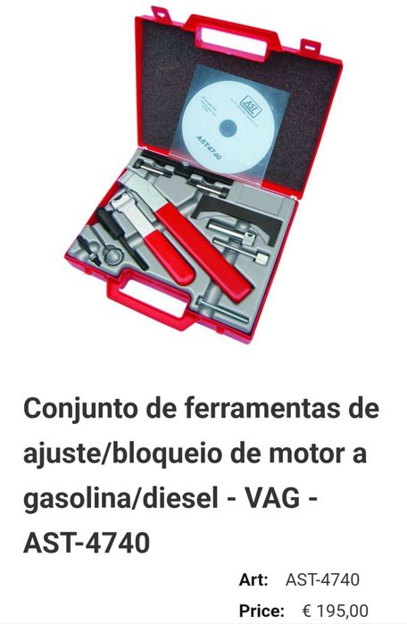 Conjunto de Ferramentas Ajuste/Bloqueio de Motor a Gasolina/Diesel