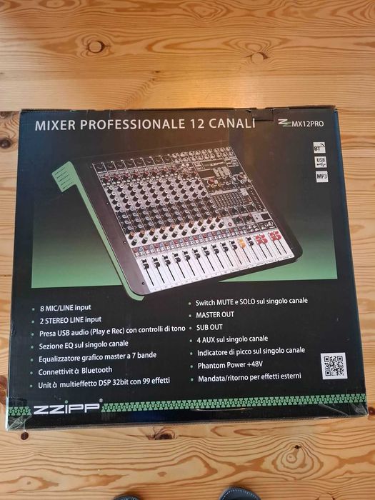 Nowy! Mikser Audio ZZIPP ZZMX12PRO 12-Kanałowy z DSP/MP3/BT