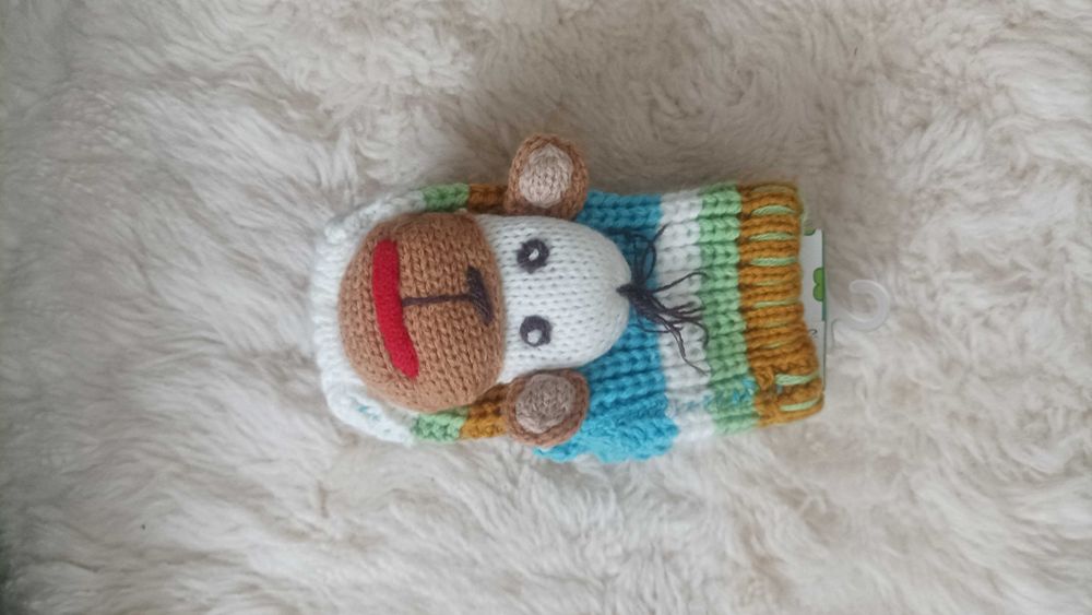 Дитячі в’язані шкарпетки “Мавпочки” розмір 15-17