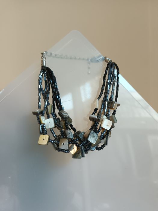 Pulseira madrepérola e missangas vintage