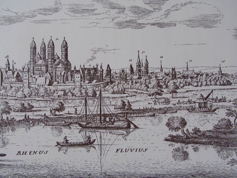 stara mapa widok miasta grafika papier czerpany 34
