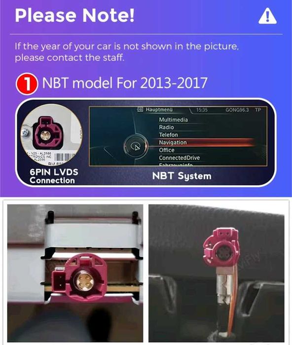 Rádio Linux Android Auto Carplay BMW Série 1 2 3 4 de 2012 a 2016 Sitema NBT (NOVO)