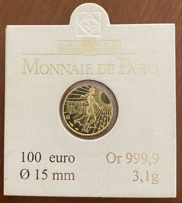 Moeda Ouro 100€ França