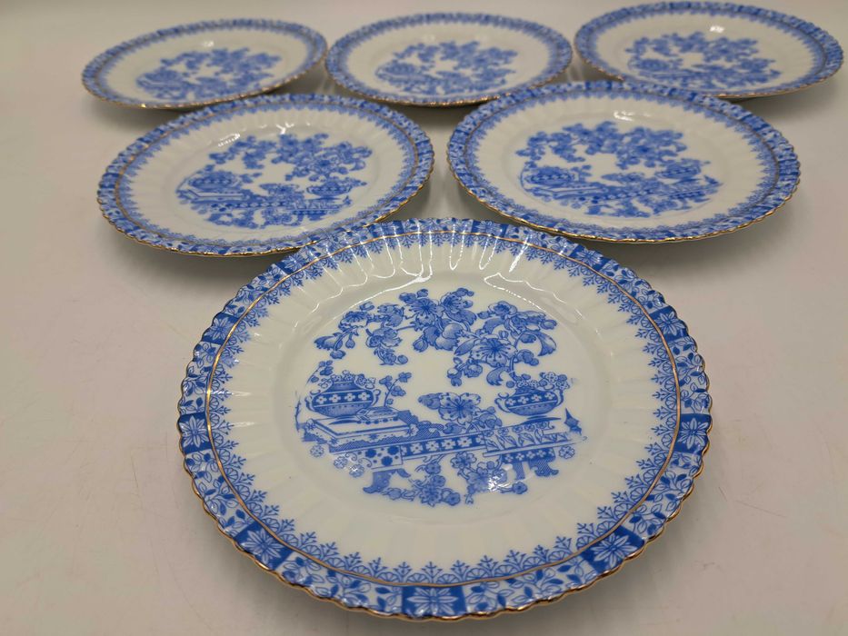 Talerz deserowy Tuppack Tiefenfurt Parowa Śląsk China Blau niebieski