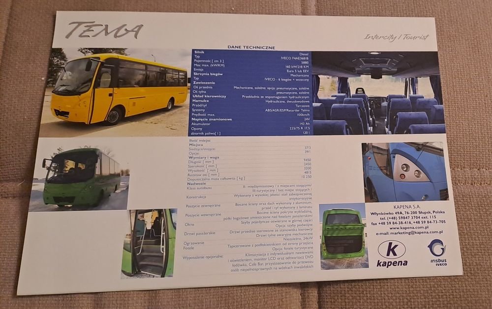 Prospekt autobusy Kapena