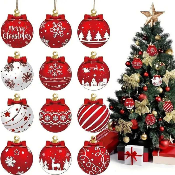 Conjunto 24 Enfeites de Natal Festivos Árvore de natal decoração NOVO