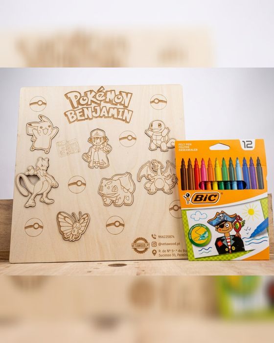 Tabuleiro 28 x 30 cm de Encaixe em Madeira personalizado (pede o teu)