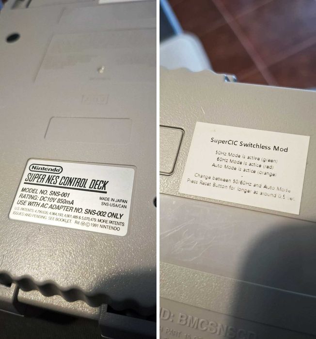 Super Nintendo (SNES) NTSC - Chip desbloqueado - Portes grátis