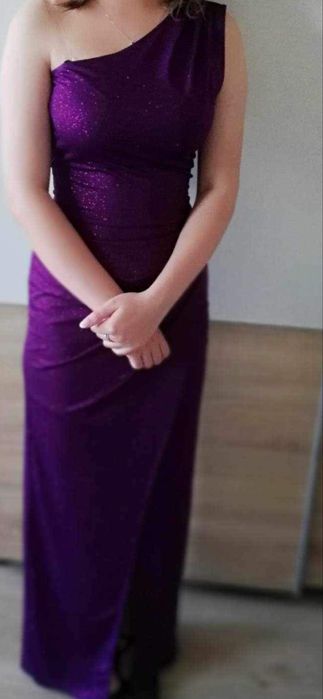 Dluga sukienka fioletowa