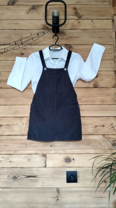 Сарафан Topshop moto темно синий вельветовый