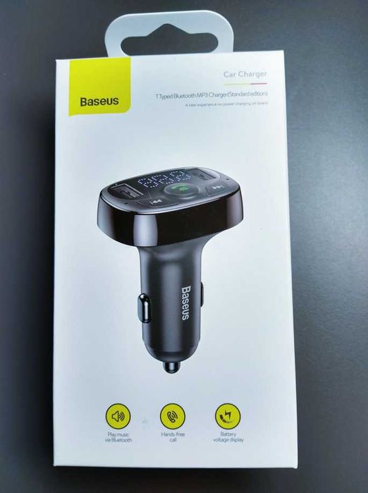 Модулятор в автомобіль фм-трансмітер Baseus блютуз mp-3