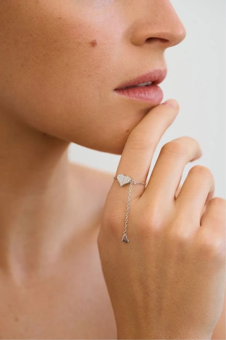 guzema сережки підвіс браслет серце сердце прикраса срібло позолота