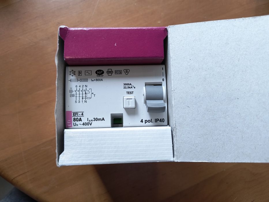 Różnicówka ETI EFI6-P4 80A/30mA