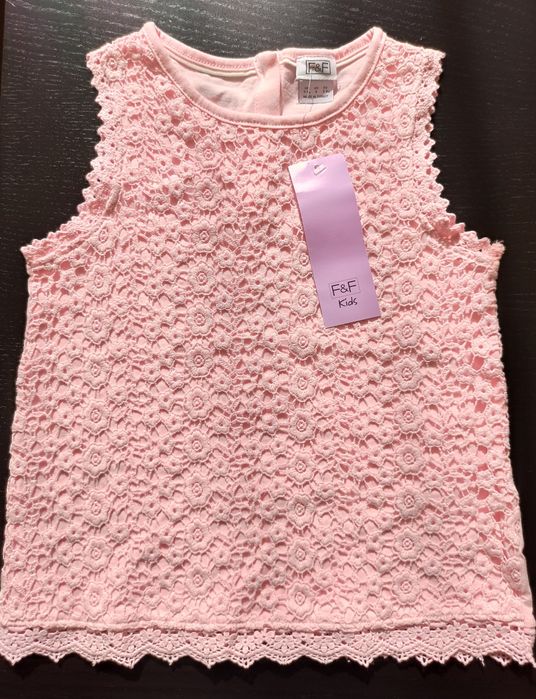 Nowa F&F koronkowa bluzka koszulka rozm. 116cm