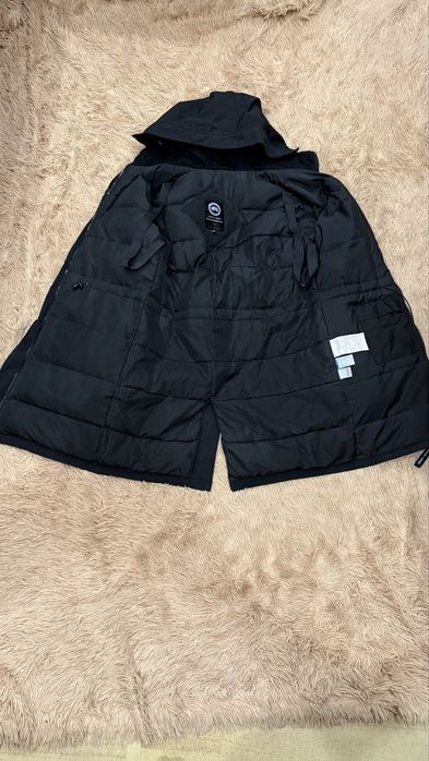 Чёрная длинная куртка пальто пуховик парка canada goose канада гус s