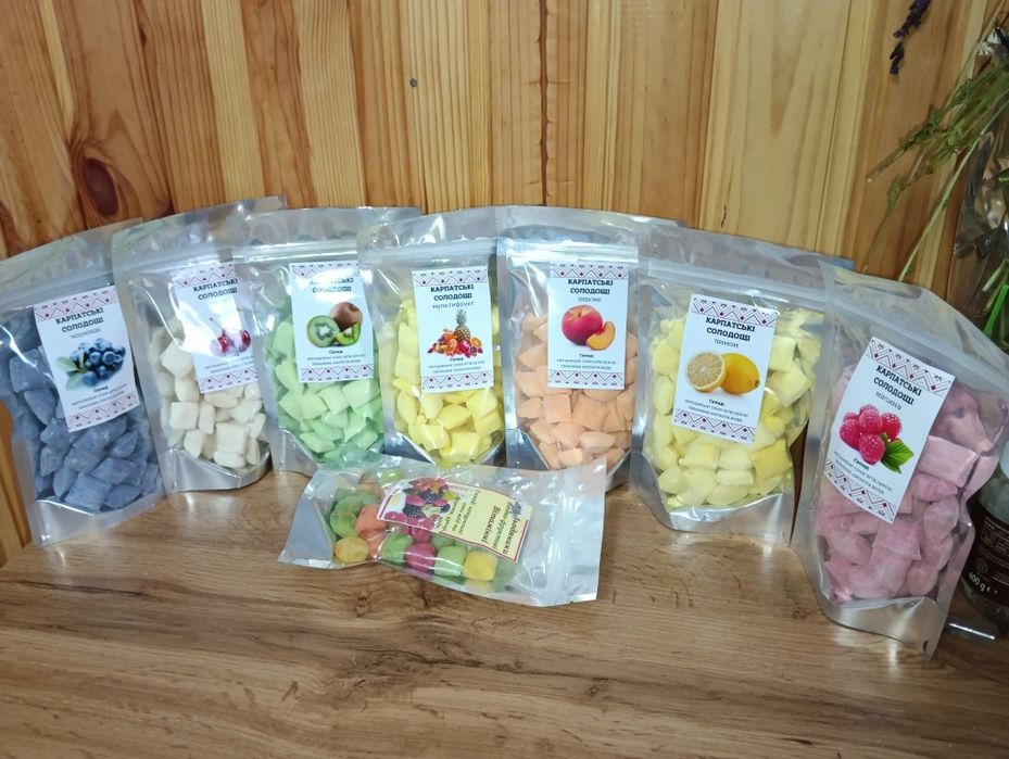 Натуральні цукерки,карпатські солодощі,льодяники,конфети,від кашлю