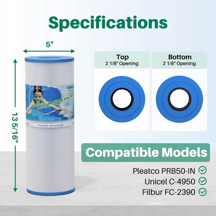 Filtr spa dla PRB50-IN, C-4950, FC-2390