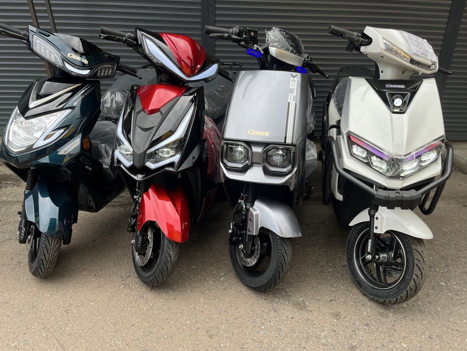 Електро скутера нові Corso від 1200W запас ходу від 50 км до 100 км