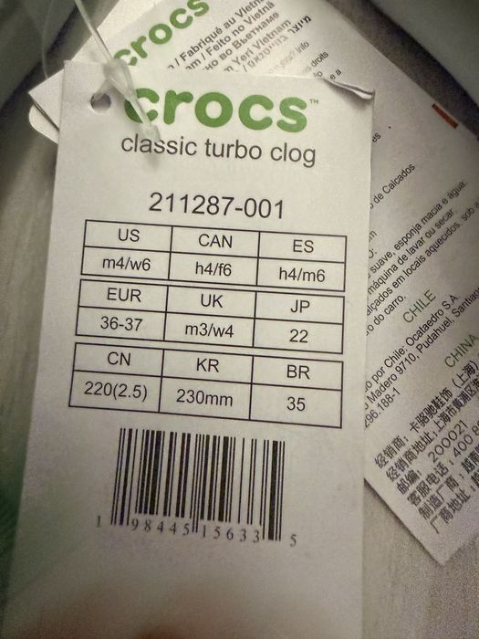 Klapki damskie Crocs Turbo r. 36-37 m4/w6 NOWE gumowe