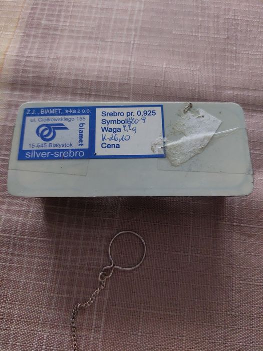 Srebrna spinka do krawata