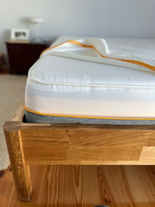 Cama em Carvalho maciço (160x200) + Colchao Ecosleep