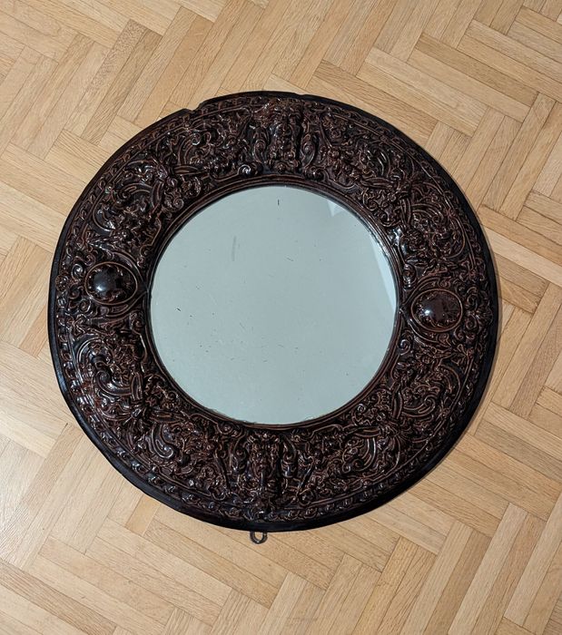 Lustro ozdobne, antykwariat, ceramiczne