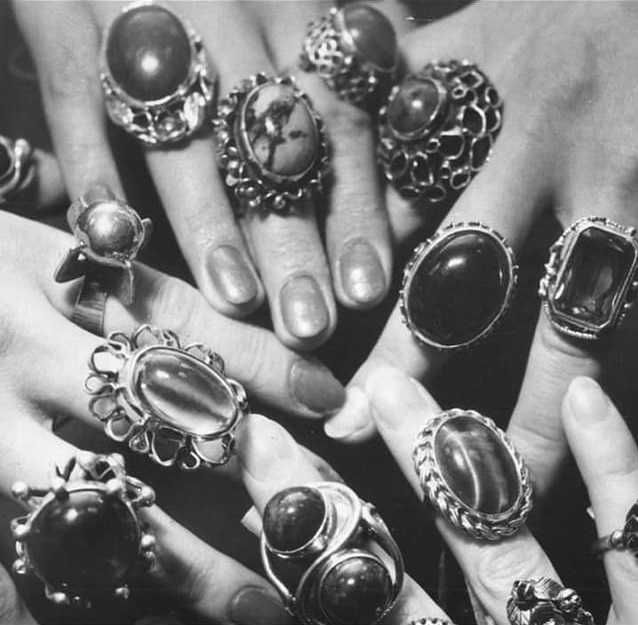 Kwiecisty Srebrny Pierścionek - Nefryt - 20,33g - ORNO - Kraków