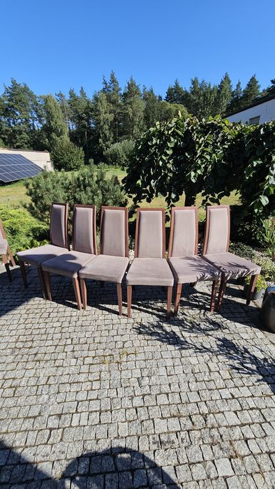 Komplet 6 krzeseł tapicerowanych