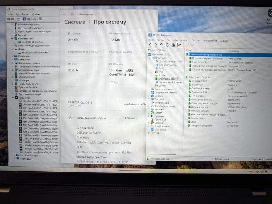 Lenovo Thinkpad L15 gen4 i5-1350P 2023р.