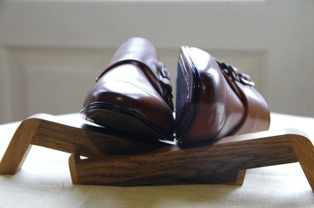 Lloyd Mailand / Подвійні ділові ''монки'' з коричневої гладкої шкіри .