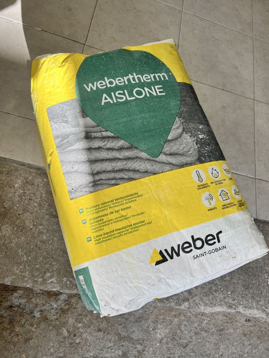 Weber Aislone Argamassa de cal termo isolante