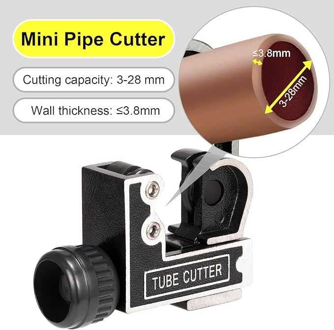 Przecinak do rur 3–28 mm | Miedź Aluminium Mosiądz