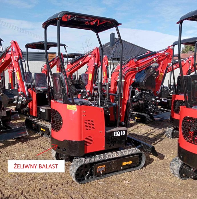 Nowa mini Koparka HQ10  1.0 tona cena BRUTTO 3 łyżki