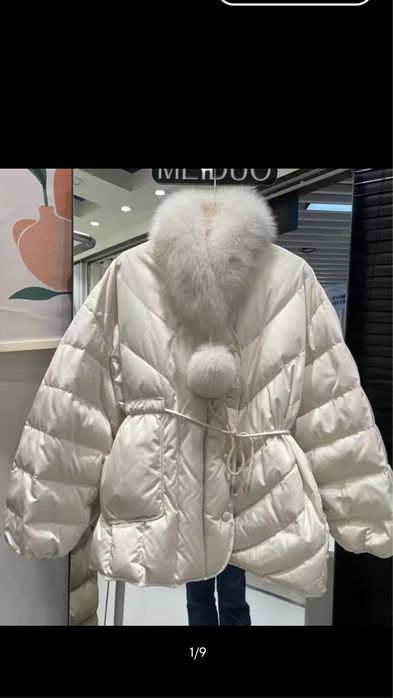 Пуховик, куртка пухова з песцем.