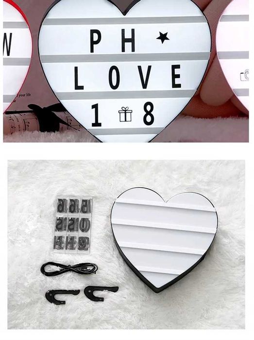 Lampka Led Napis w Sercu