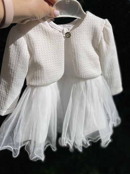 Святкова сукня з накидкою для дівчинки 8-12 міс.Одягнена 1 раз.