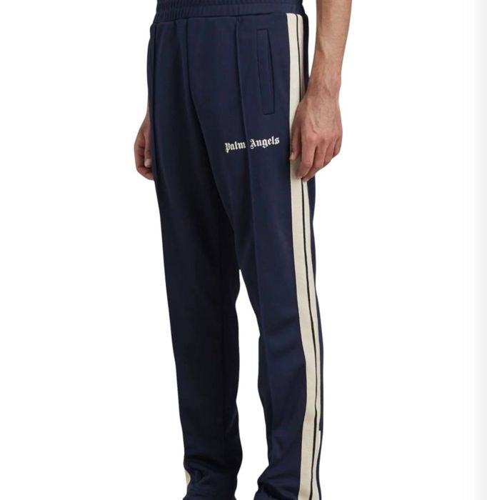 Штаны Palm Angels Classic Track Pants Navy White Оригинал
