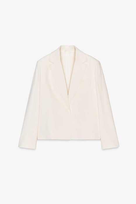 Стильний піджак Zara молочного кольору. Розмір XS