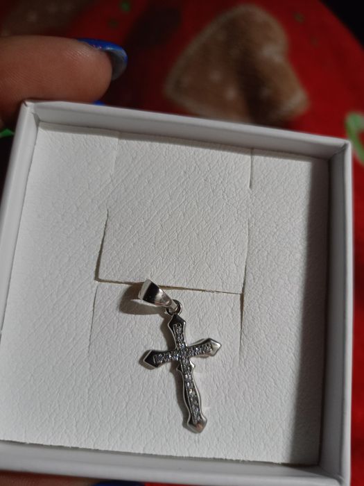 Серебряный кулон крестик