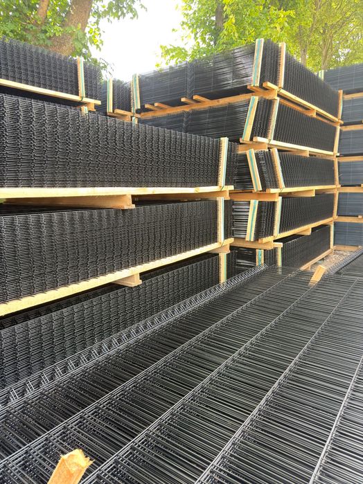 Ogrodzenie Panelowe 3D Komplet do montażu Panel Słupek Podmurówka Transport
