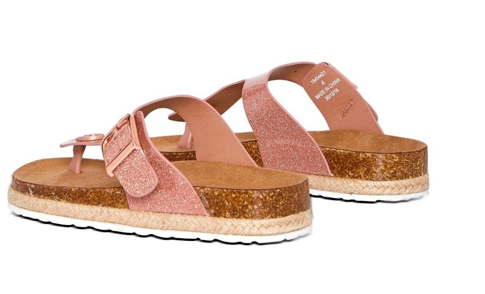 Nowe brokatowe klapki, japonki Dorothy Perkins, Rose Gold r. 37