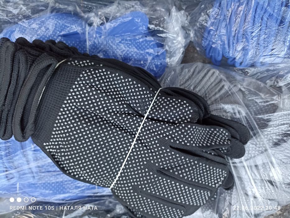 Є Гурт.Рукавиці робочі стрейчеві мікрокрапка.Перчатки