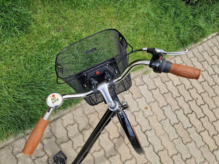 Rower miejski CHILLOVELO BLACK COFFEE LADY 28" + Koszyk + Dzwonek